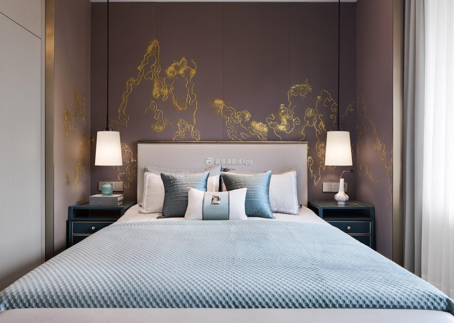 昆明150平米新中式卧室装修效果图片