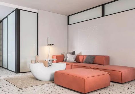博源·滨江ONE现代风格125平米二居室装修效果图案例