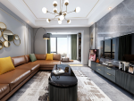 阳光·白鹭洲轻奢风格87平米三居室装修效果图案例
