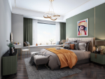 阳光·白鹭洲轻奢风格87平米三居室装修效果图案例