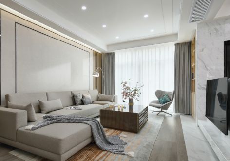 中南·春江阅现代风格180平米四居室装修效果图案例