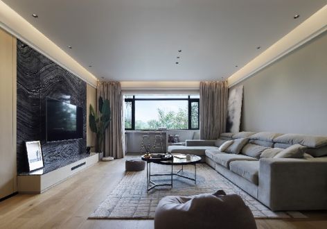 江湾山语城140平米四居室现代简约装修案例