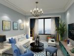 九龙明珠地中海风格95平米三居室装修效果图案例