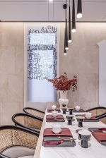 中式风格138平房屋餐厅桌椅设计装修