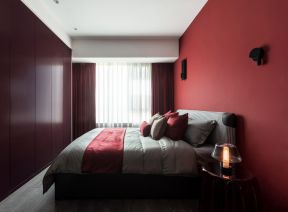 卧室红色家具 卧室颜色图 卧室颜色搭配装修效果图片