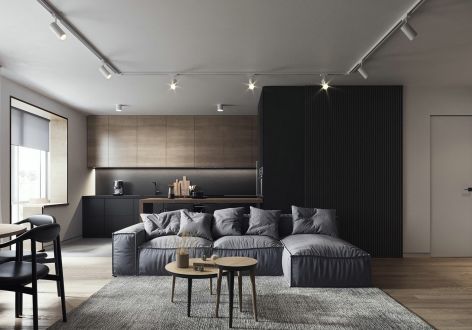 金马国际现代极简风格120平米三居室装修案例