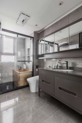 卫生间洗手台设计 卫生间洗手台 现代简约卫生间设计