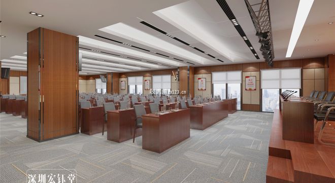 周口农商银行现代混搭800平米办公室装修案例