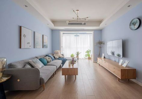 万科100㎡三居室欧式风格装修案例