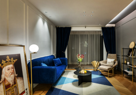 翡翠康城欧式风格90平米二居室装修效果图案例
