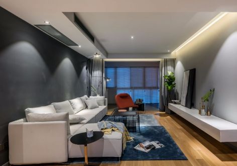 碧桂园·天玺湾北欧风格95平米二居室装修效果图案例