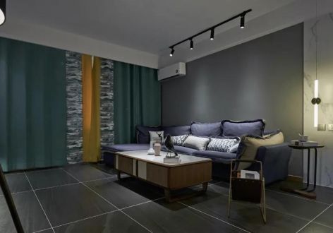 海伦国际现代风格120平米三居室装修案例