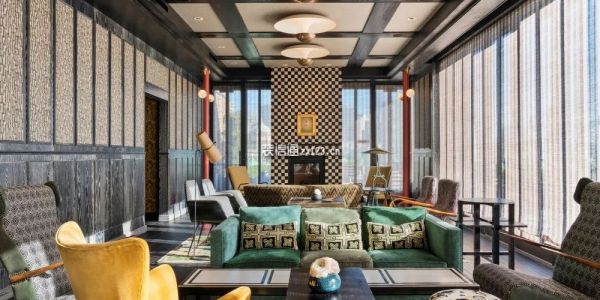色彩精品酒店新古典风格1000㎡设计方案