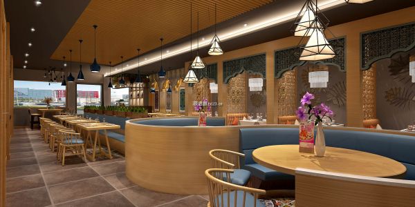 餐厅东南亚风格400㎡设计方案