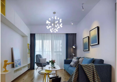 紫金印象北欧风格86平米二居室装修设计图