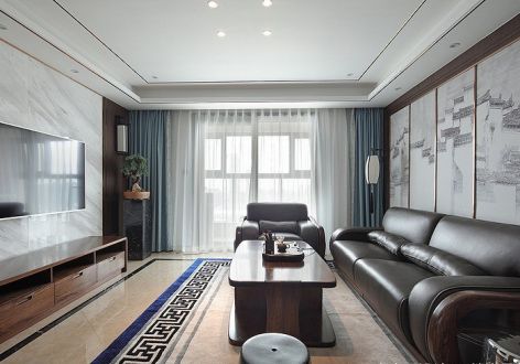 旭辉·江山雲出现代风格109平米二居室装修效果图案例