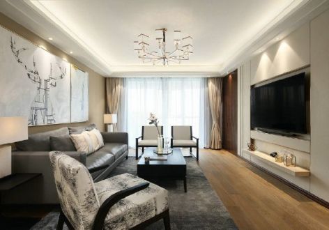 富祥苑新中式风格120平米三居室装修案例