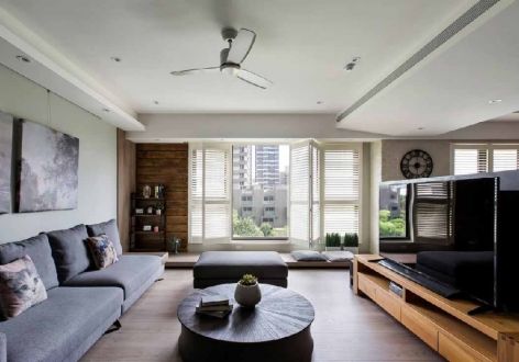 塘朗城115平米现代三居室装修案例