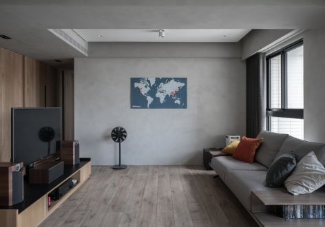 双合家园130平米三居室日式原木风格装修案例