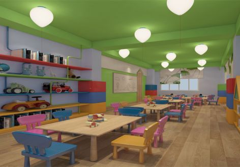 南涌幼儿园现代风格360平米装修效果图案例