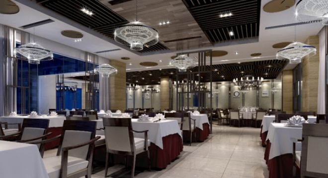 川香楼餐厅新中式风格370平米装修效果图案例
