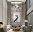 新中式风格客厅背景墙装修效果图赏析