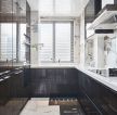 新中式风格U型厨房装修设计效果图