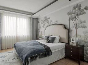 新中式臥室裝修效果圖 新中式臥室背景墻設計