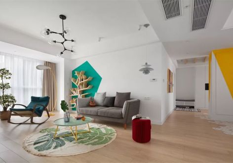 浅水半岛106㎡三居室现代风格装修案例