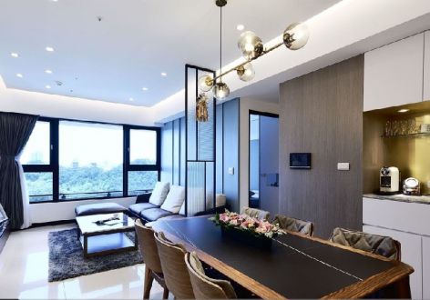 重庆奥园天悦湾82平米现代二居室装修案例