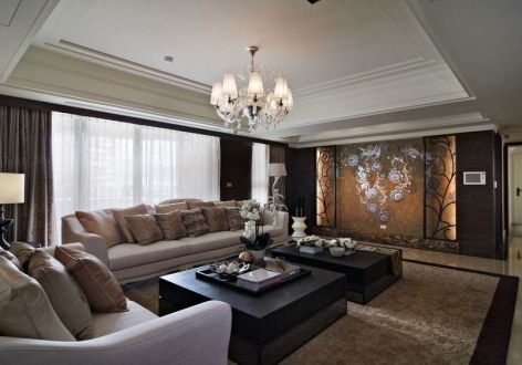 中南樾府新古典风格140平米四室两厅装修案例