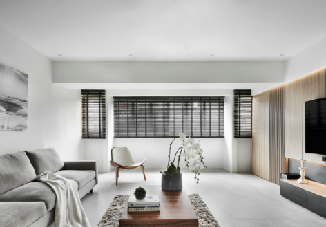 财信铂雲府现代风格106平米三居室装修效果图案例