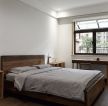 日式风格卧室实木床装修设计效果图