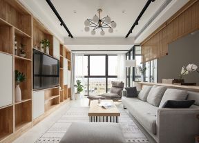 客厅电视墙柜设计 日式客厅设计效果图 日式客厅装饰效果图