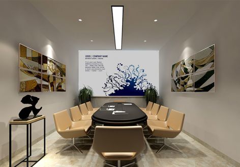 创业办公室现代风格330平米装修效果图案例