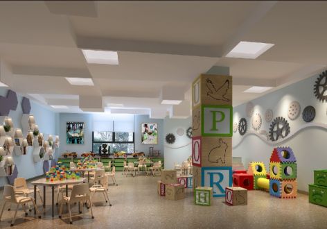 1600㎡现代高新区幼儿园装修案例