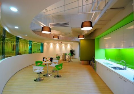 科技办公室现代风格3500平米装修案例
