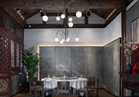 500平中式风格餐厅装修案例