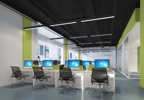 办公室现代风格1800平米装修案例