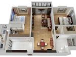 静安康寓120平两居室现代简约风格装修案例