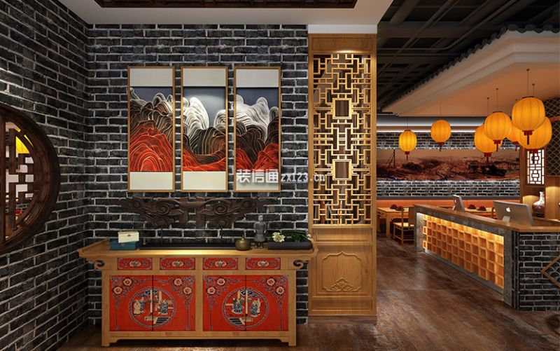 石门老街中餐厅中式501平米装修案例