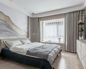 现代卧室 卧室窗帘装饰图片