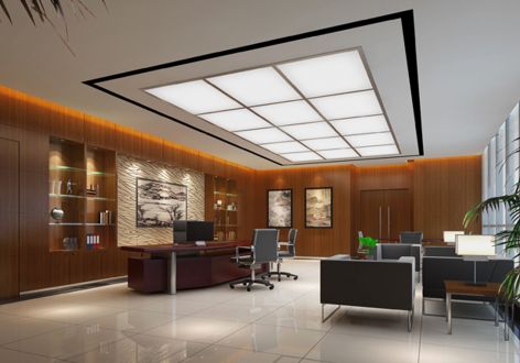 1300平米中式风格办公室装修案例