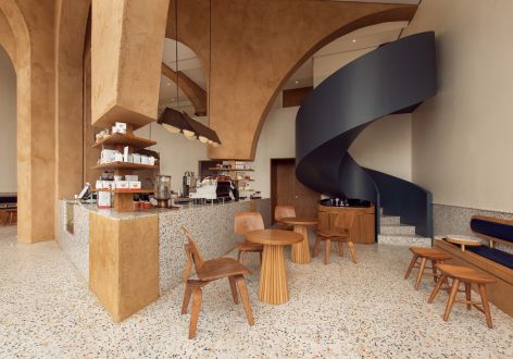 咖啡店美式风格221平米装修效果图案例