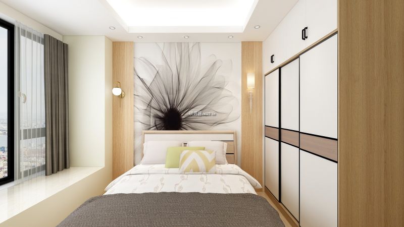 上官国际现代风格90平米三居室装饰效果图