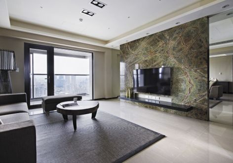 北京风景简约后现代110平米三室两厅装修案例
