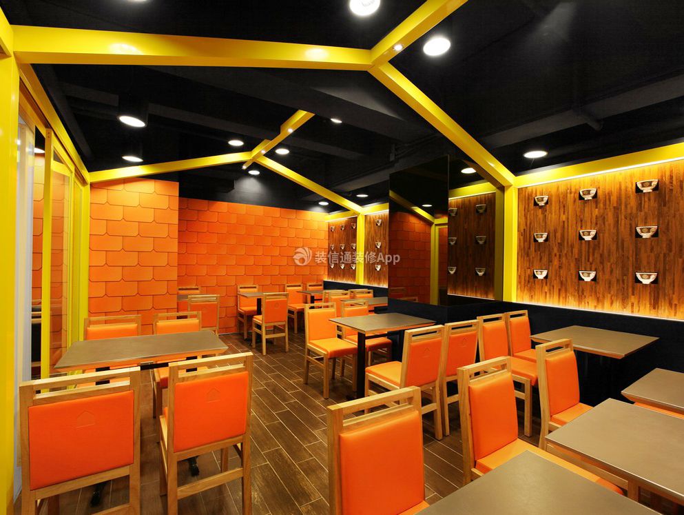 成都快餐厅色彩搭配装修设计图片
