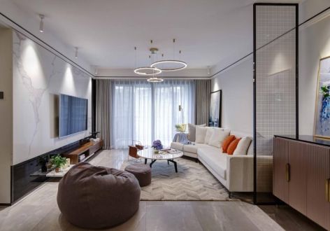 中国铁建瑞园85平米现代二居室装修案例