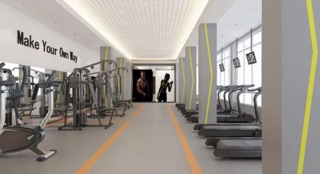 400平工业风格健身房装修案例