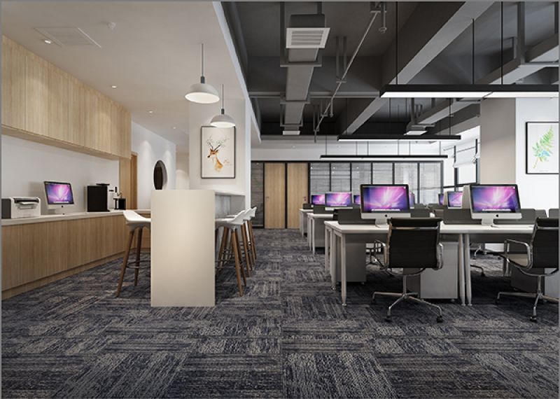 华尊信息技术办公室400平米新中式风格装修案例